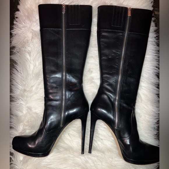 Michael Kors Hayley Tall Leather Boots - Picture 3 of 9